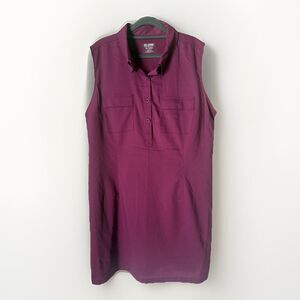 Reel Legends Pink Sheath Midi Dress with Mandarin Collar Size Xlarge Boating